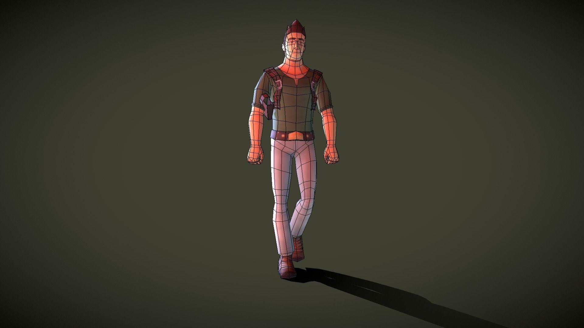 Mobile Hero Updated to V2 - Now PBR Low-poly 3D model_9