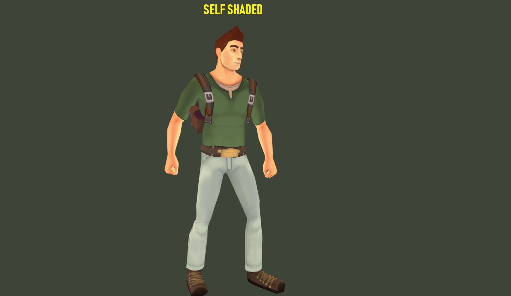 Mobile Hero Updated to V2 - Now PBR Low-poly 3D model_13