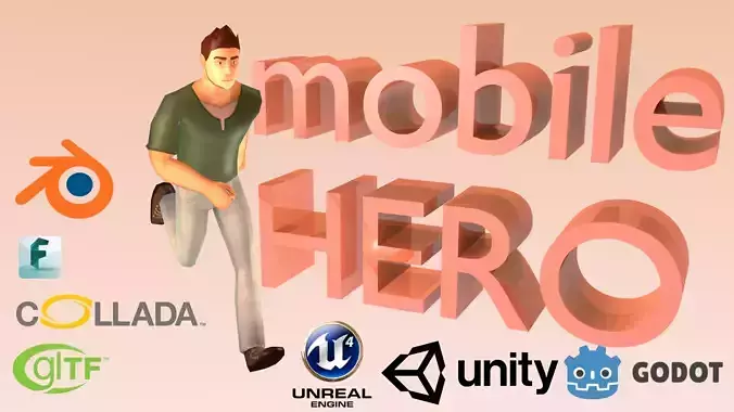 Mobile Hero Updated to V2 - Now PBR Low-poly 3D model
