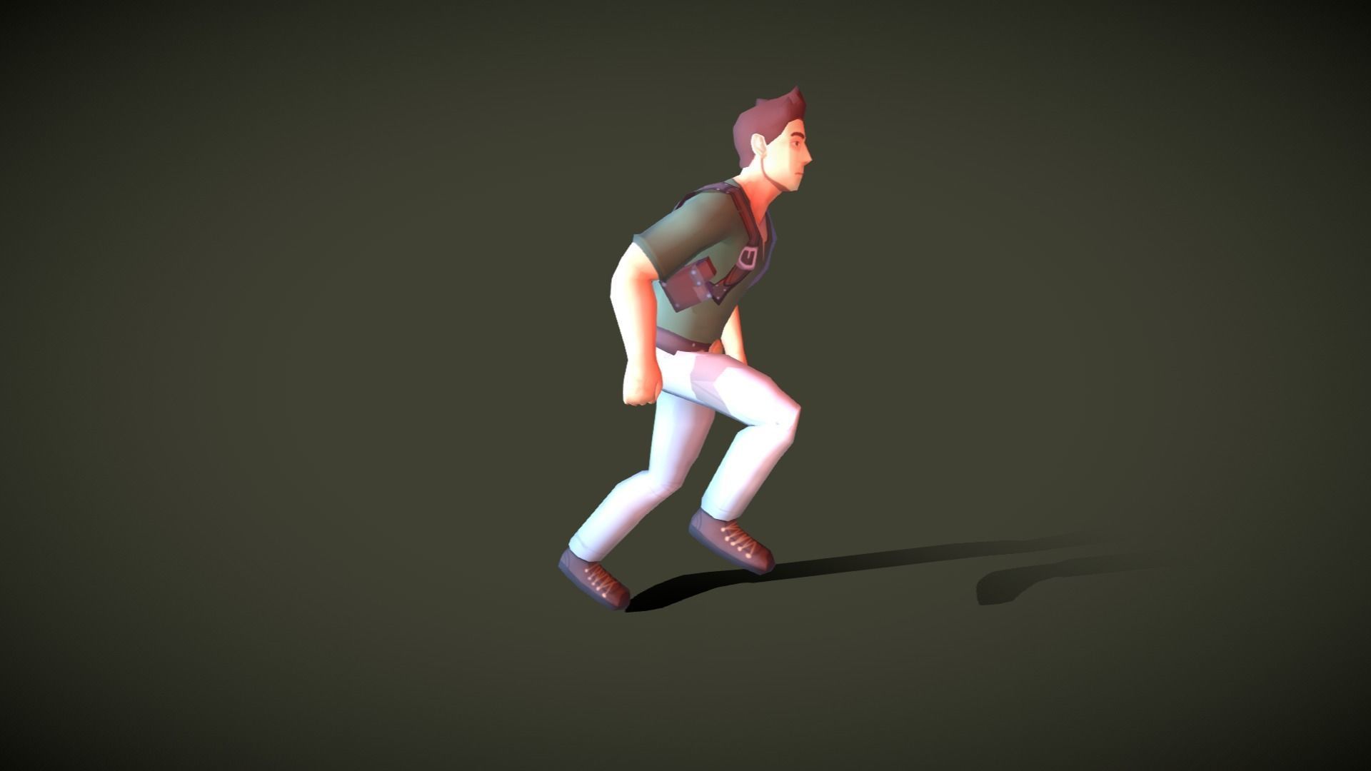 Mobile Hero Updated to V2 - Now PBR Low-poly 3D model_8