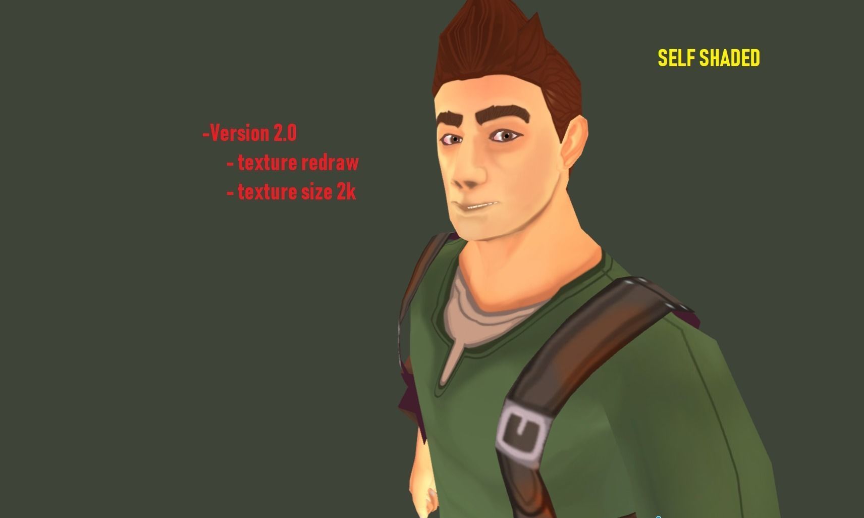 Mobile Hero Updated to V2 - Now PBR Low-poly 3D model_18