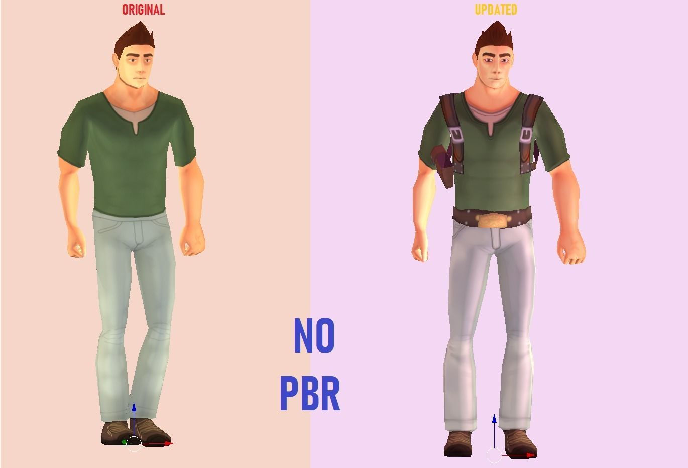 Mobile Hero Updated to V2 - Now PBR Low-poly 3D model_12