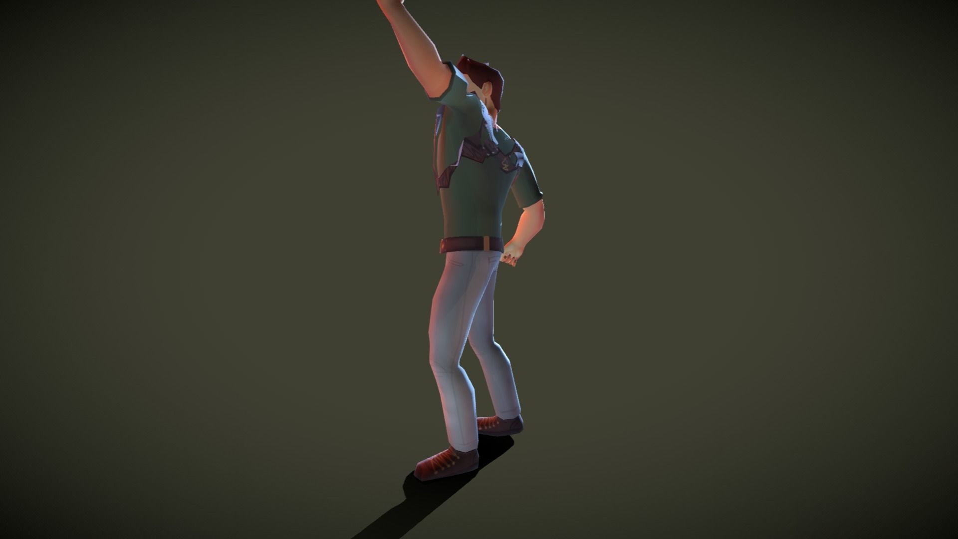 Mobile Hero Updated to V2 - Now PBR Low-poly 3D model_6