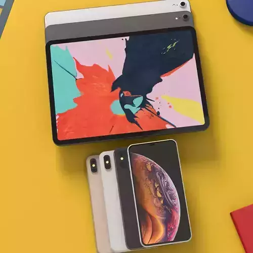 iPhone XS Max and iPad Pro 2018 Bundle With All Colors Free 3D model