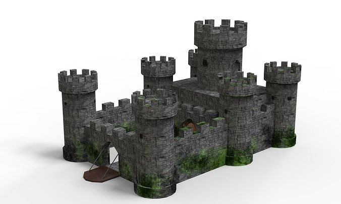 Medieval Castle Low-poly 3D model