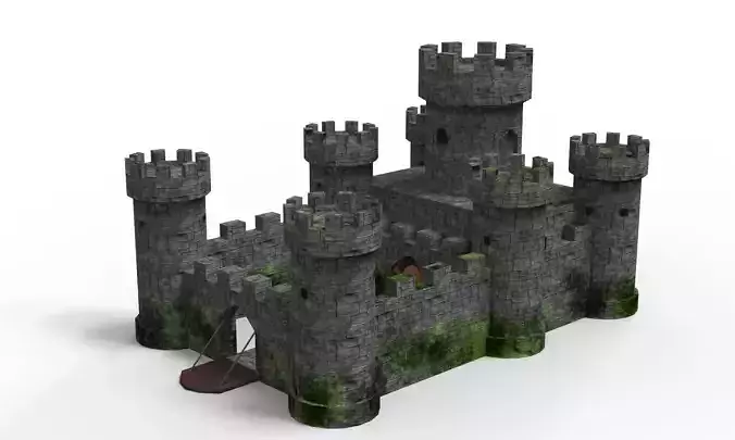 Medieval Castle Low-poly 3D model
