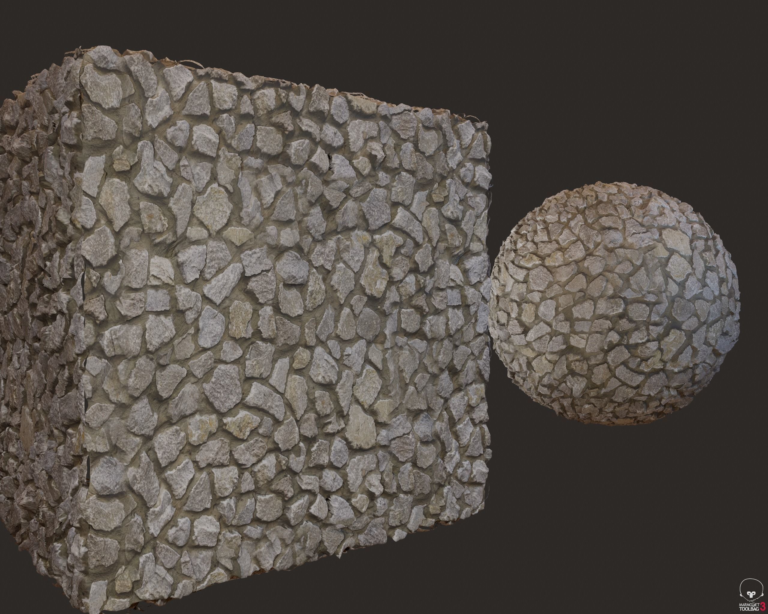 Cobblestone Seamless Texture Photoscanned PBR Texture_3