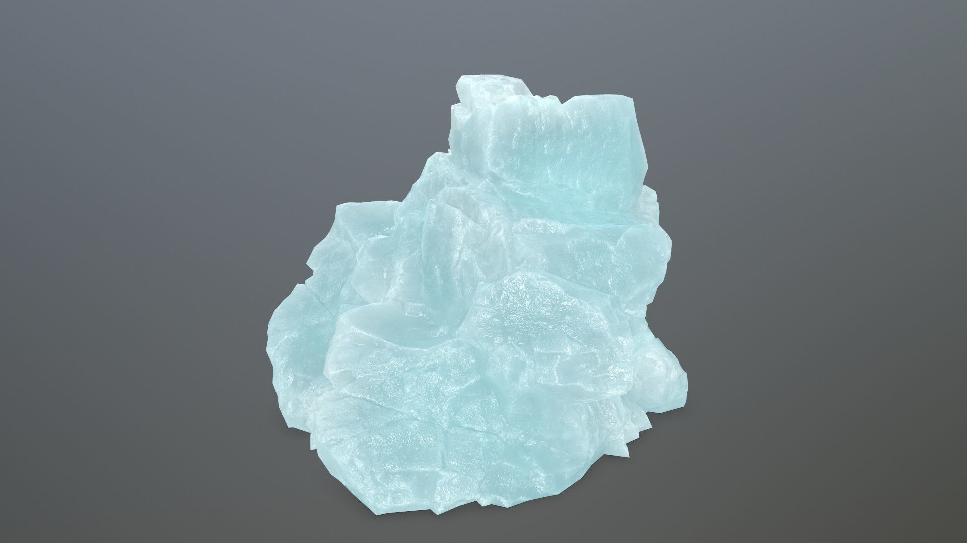 ice rocks Low-poly 3D model_2