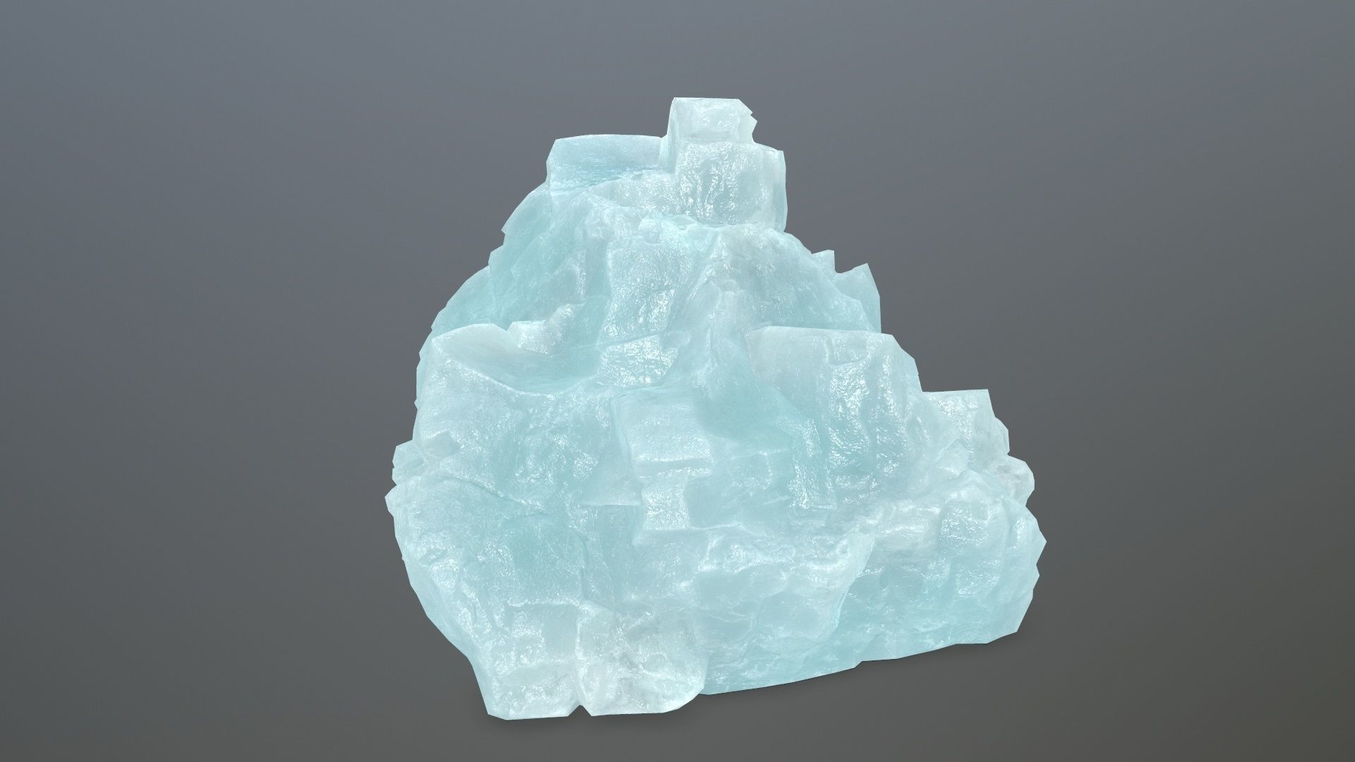 ice rocks Low-poly 3D model_5