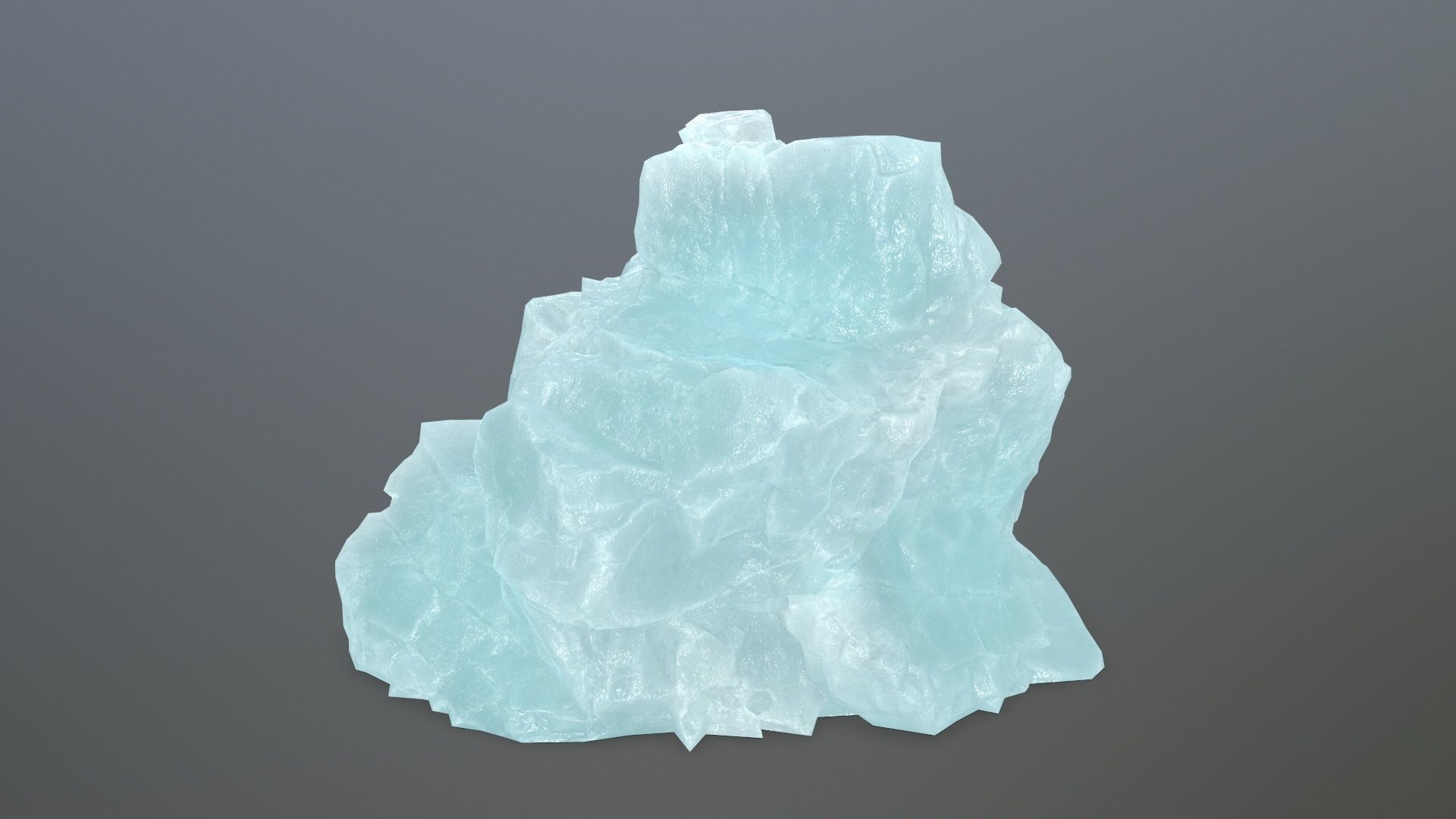 ice rocks Low-poly 3D model_1
