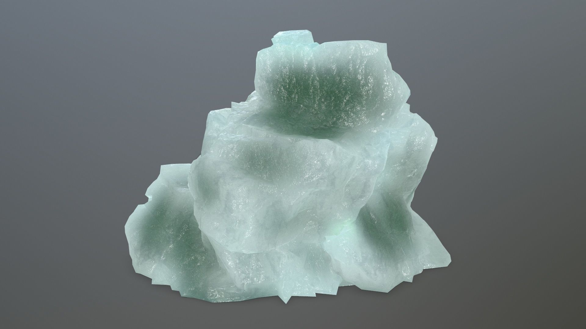ice rocks Low-poly 3D model_1