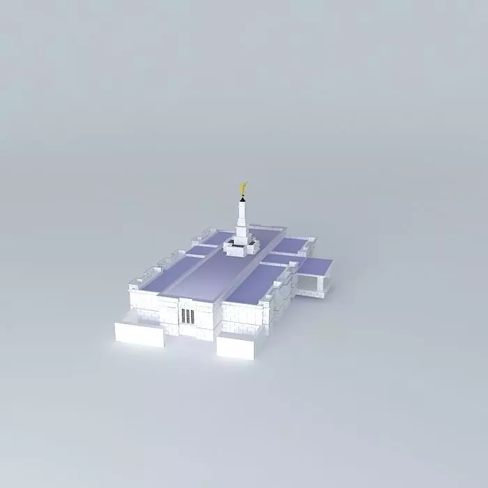 LDS. Temple Detroit Michigan Templo Mormon. 63rd. operating t... Free 3D model