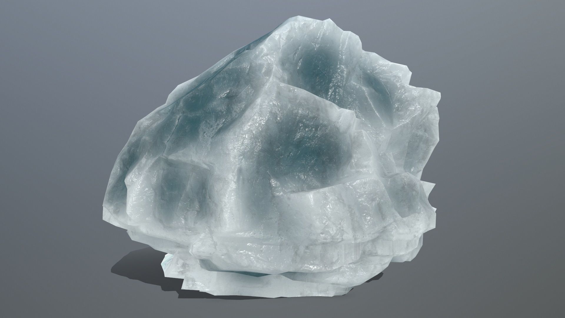 ice rock Low-poly 3D model_4