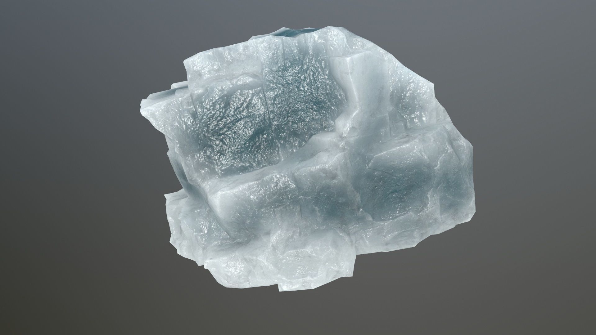 ice rock Low-poly 3D model_8