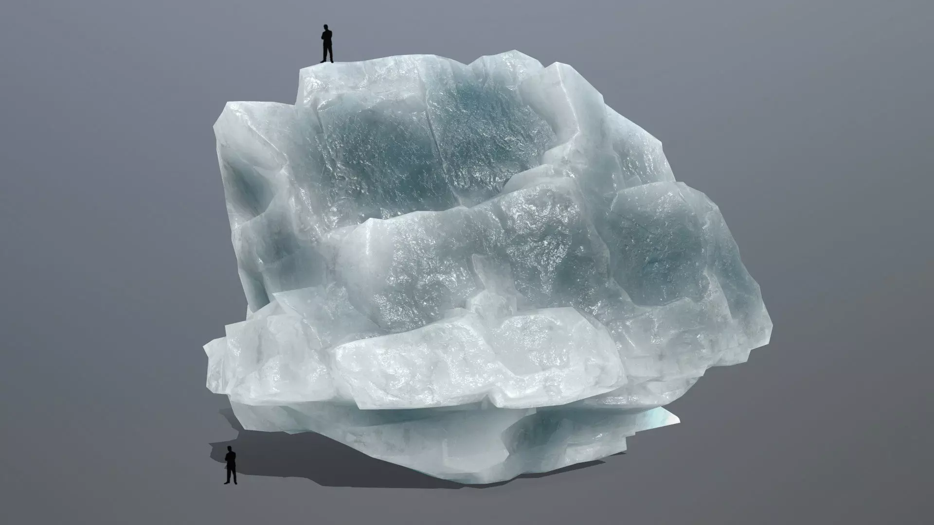 ice rock Low-poly 3D model_0