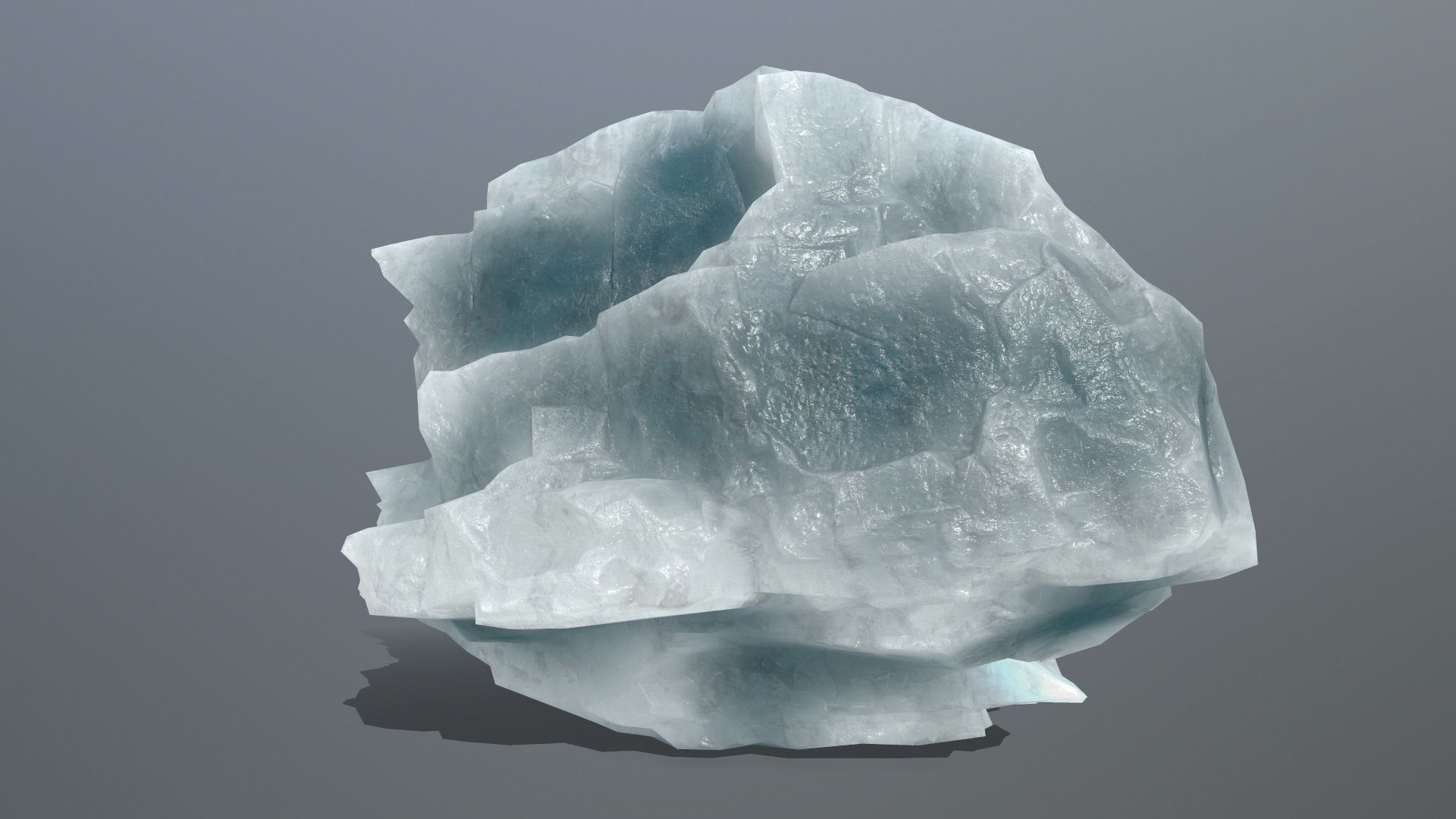 ice rock Low-poly 3D model_7