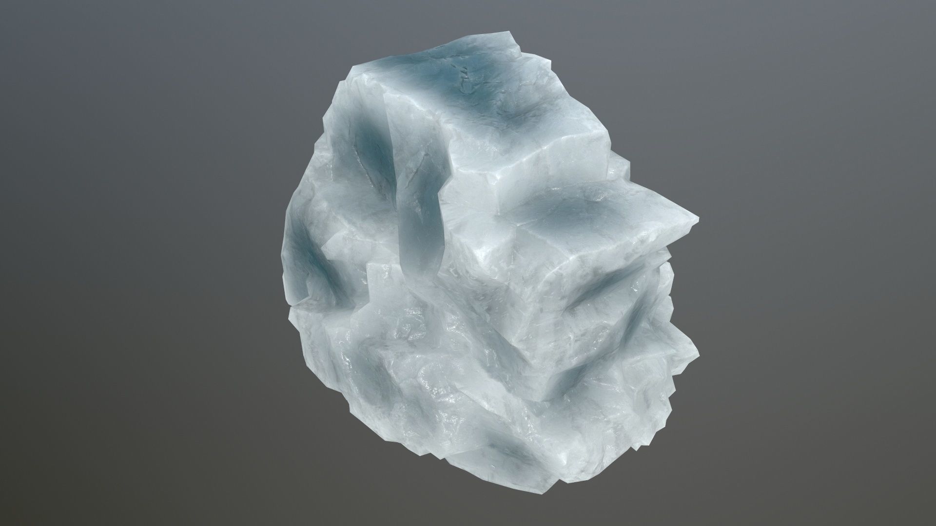 ice rock Low-poly 3D model_10