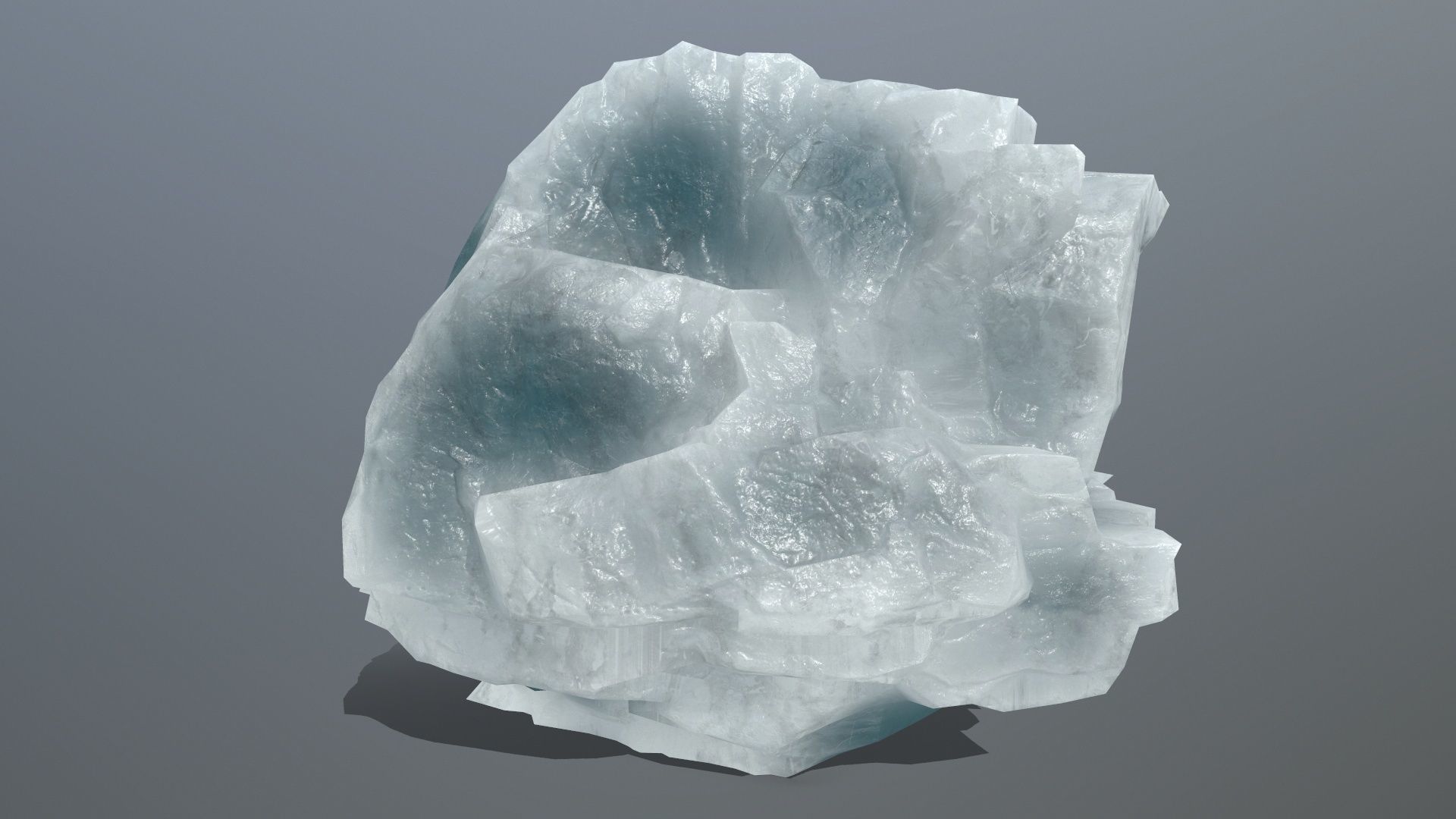 ice rock Low-poly 3D model_3