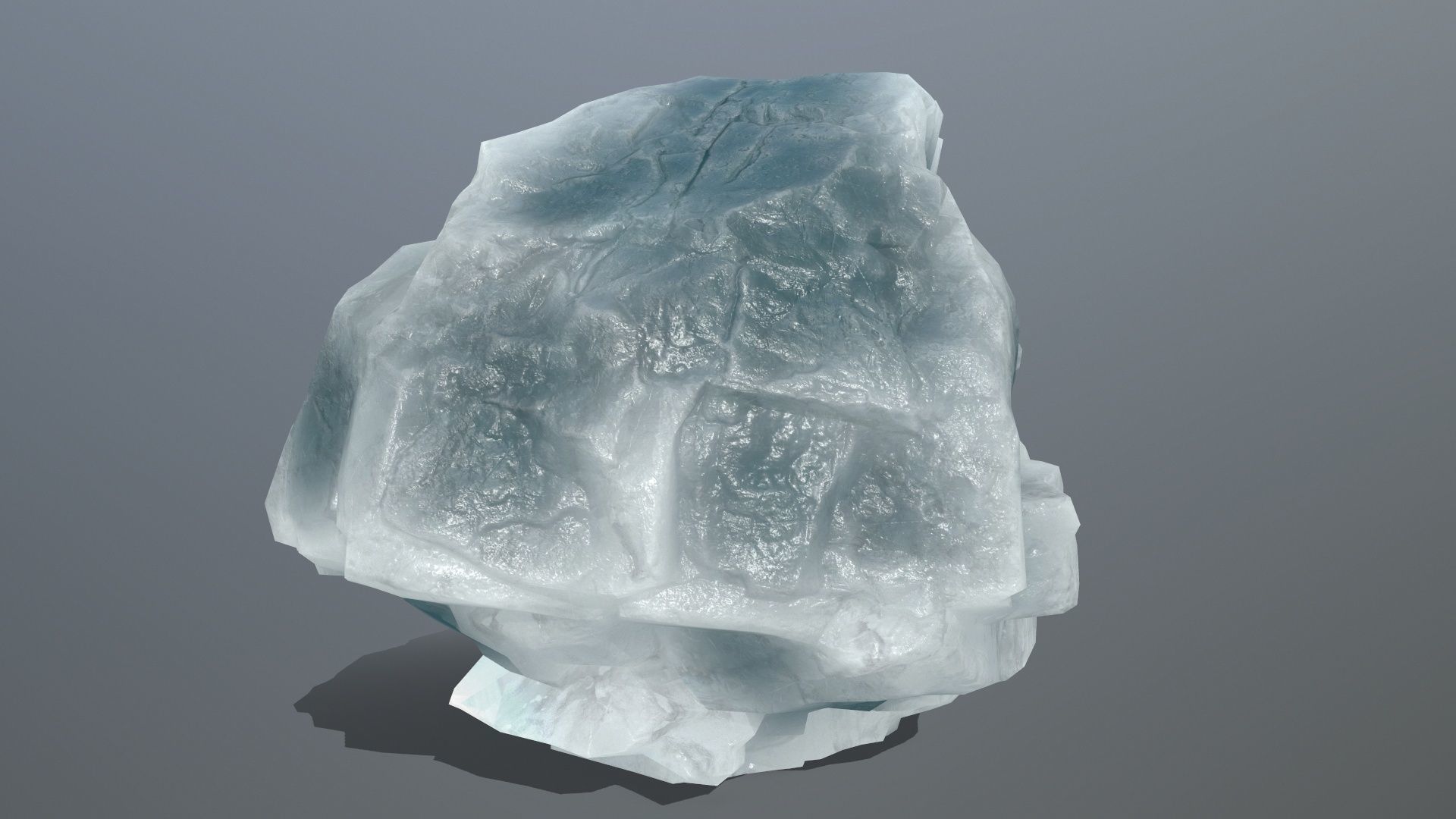 ice rock Low-poly 3D model_5