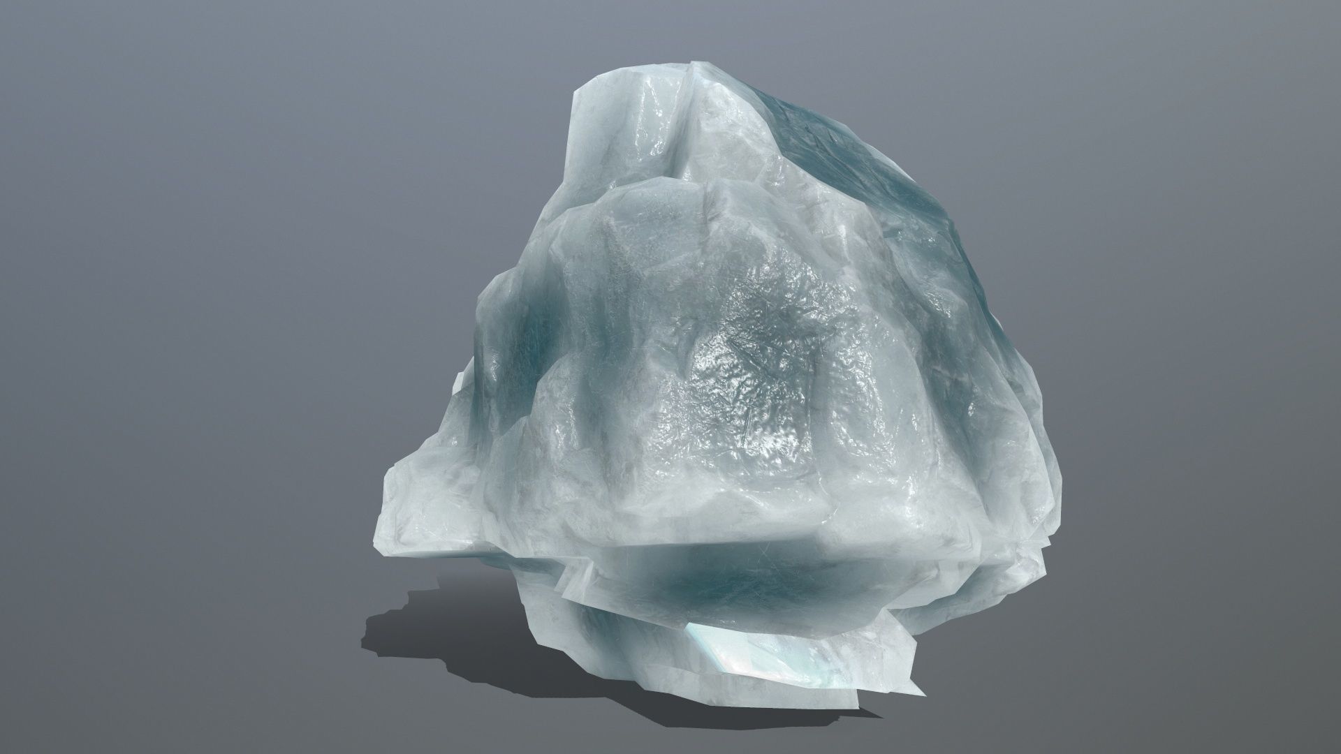 ice rock Low-poly 3D model_6