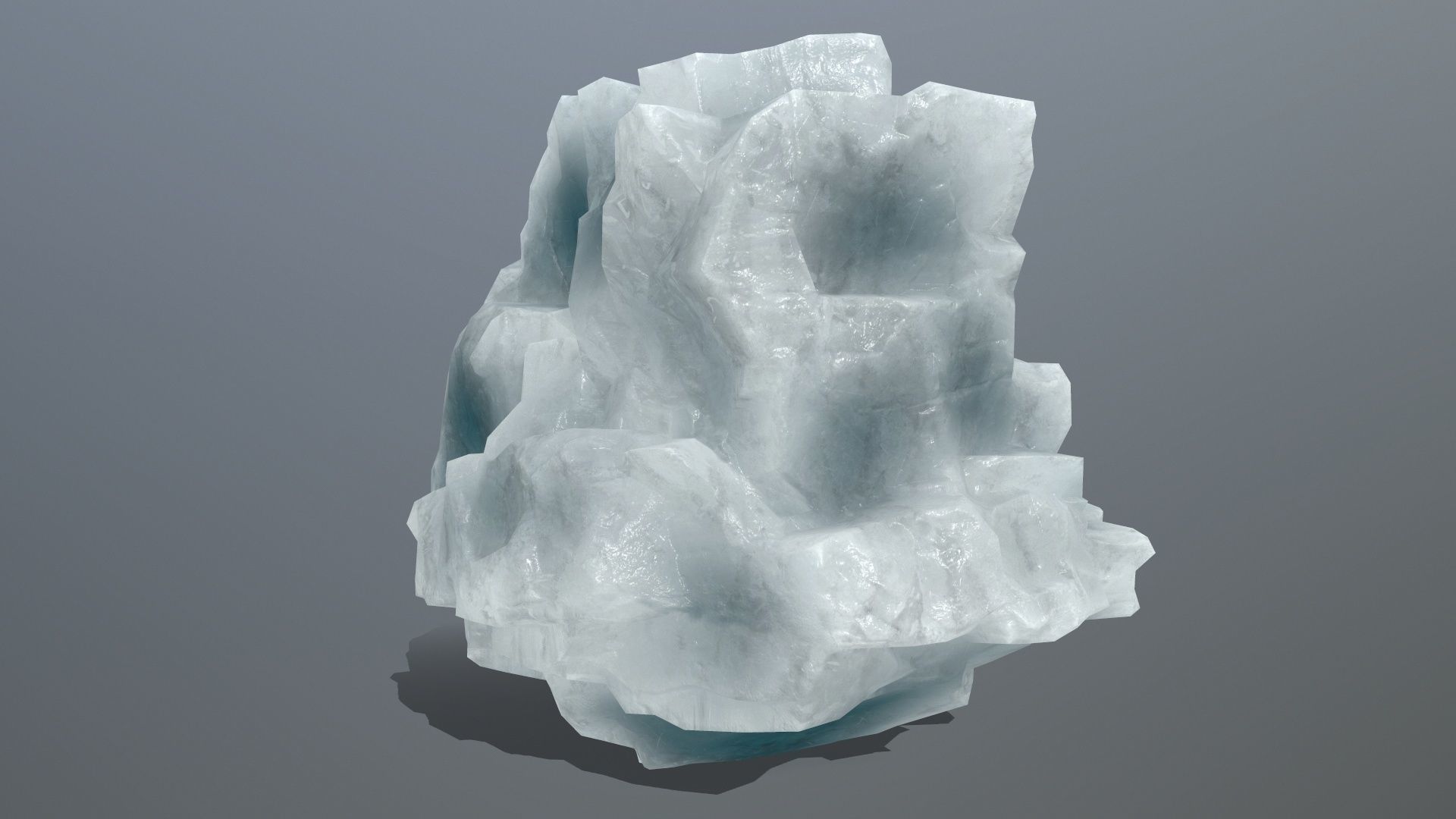 ice rock Low-poly 3D model_2