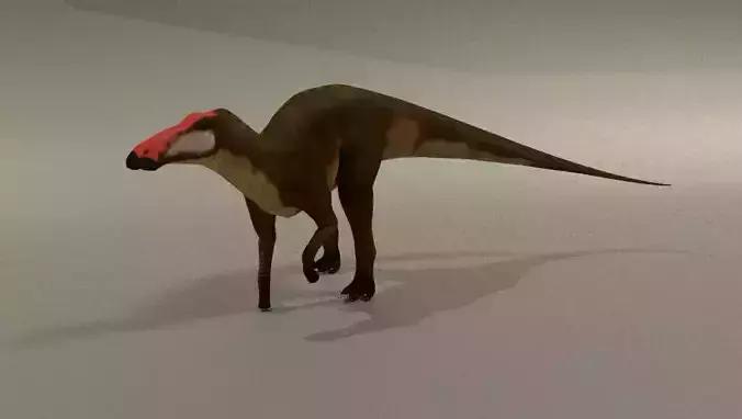 edmontosaurus dinosaur with long tail