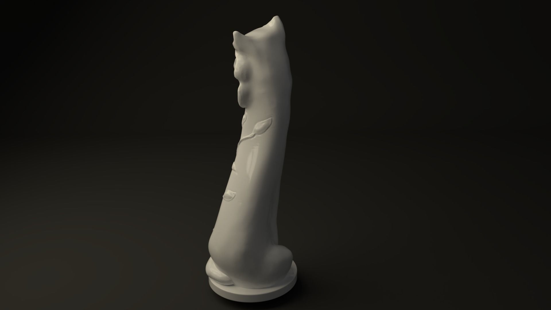 Cat sculpture 3D print model_3