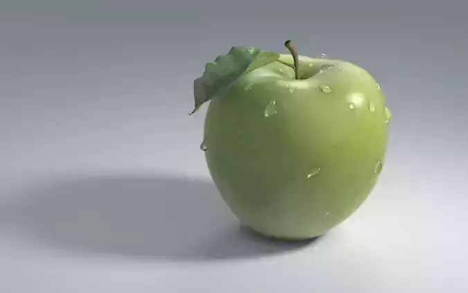 Green Apple Granny Smith Apple with dew