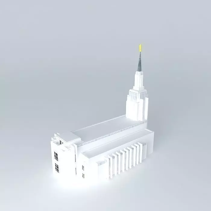 LDS. Templo Mormon, Twin Falls Idaho, 128th operating temple Free 3D model_0