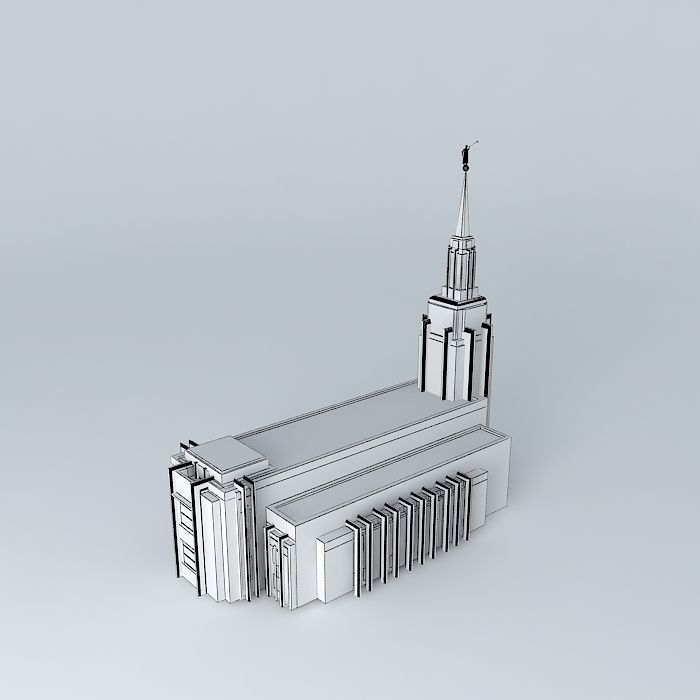 LDS. Templo Mormon, Twin Falls Idaho, 128th operating temple Free 3D model_3