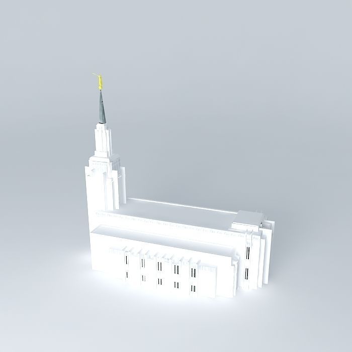 LDS. Templo Mormon, Twin Falls Idaho, 128th operating temple Free 3D model_1