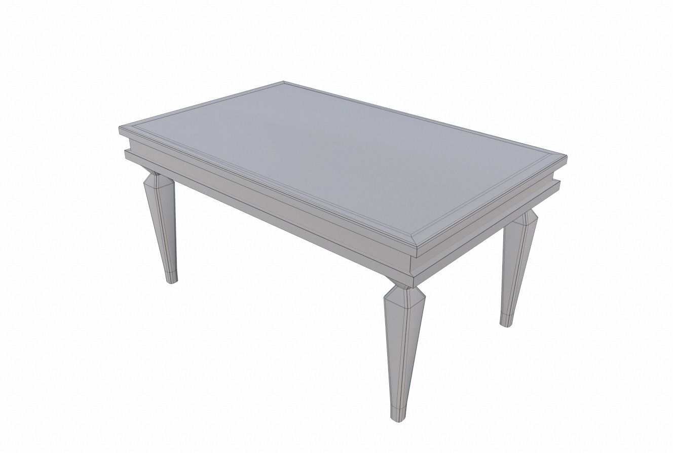 Metal dining table PBR Low-poly 3D model_6