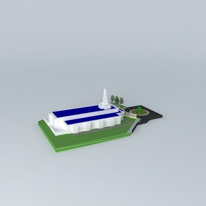 LDS. Temple Caracas, Venezuela. Templo Mormon, 96th Operating... Free 3D model_2