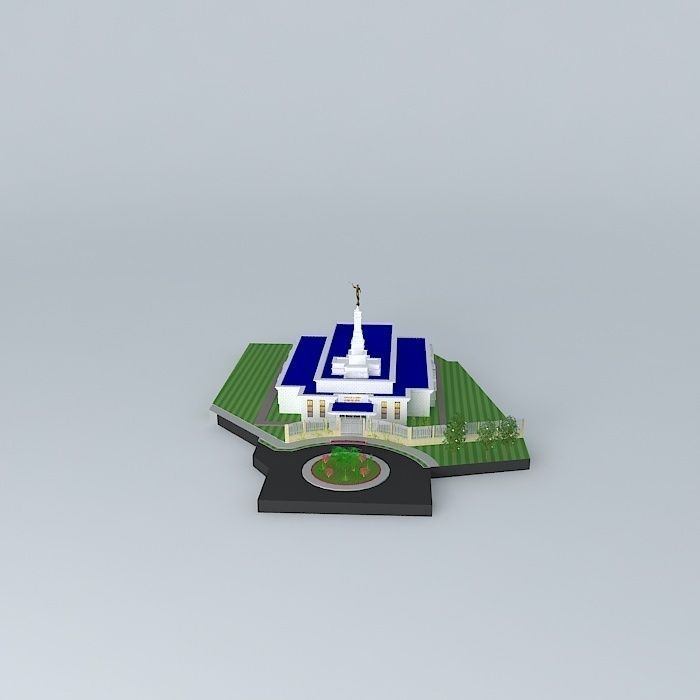 LDS. Temple Caracas, Venezuela. Templo Mormon, 96th Operating... Free 3D model_1