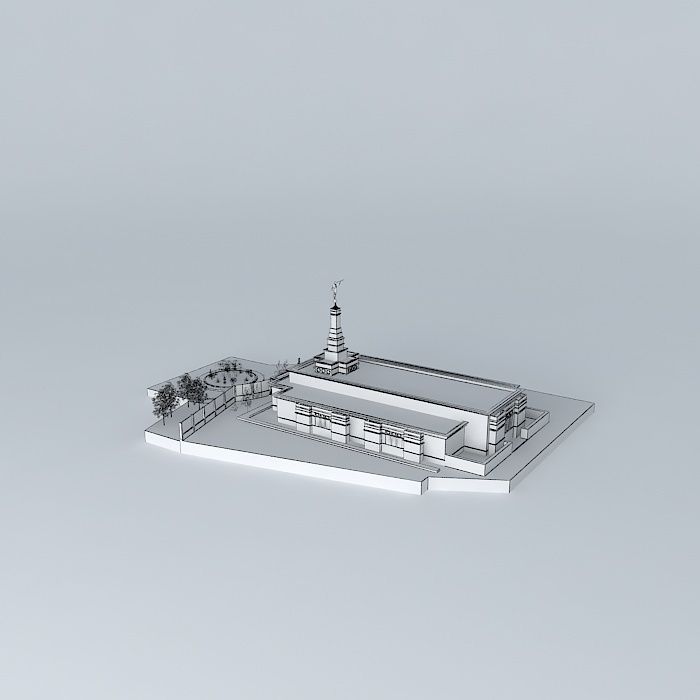 LDS. Temple Caracas, Venezuela. Templo Mormon, 96th Operating... Free 3D model_3