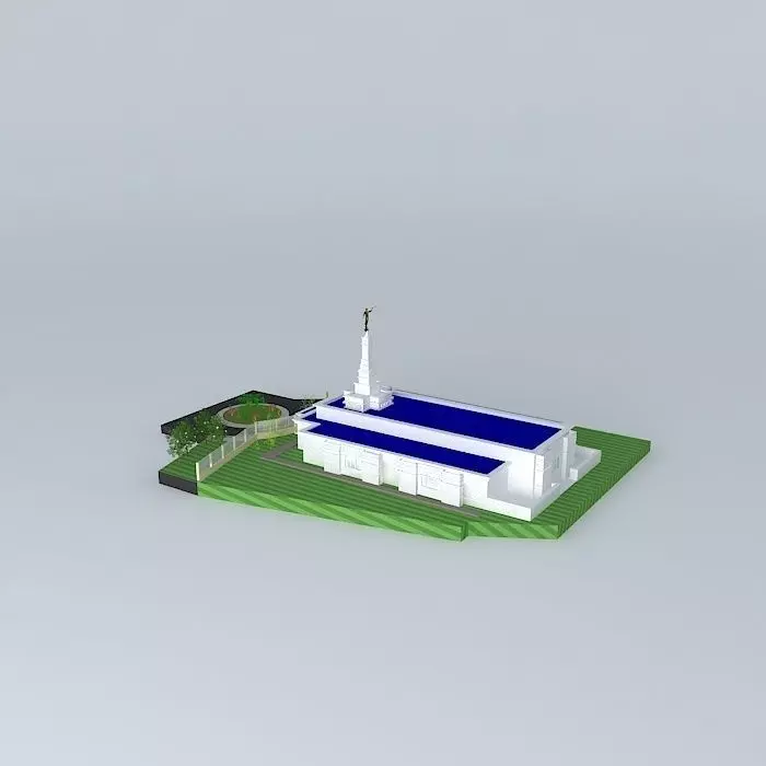 LDS. Temple Caracas, Venezuela. Templo Mormon, 96th Operating... Free 3D model_0