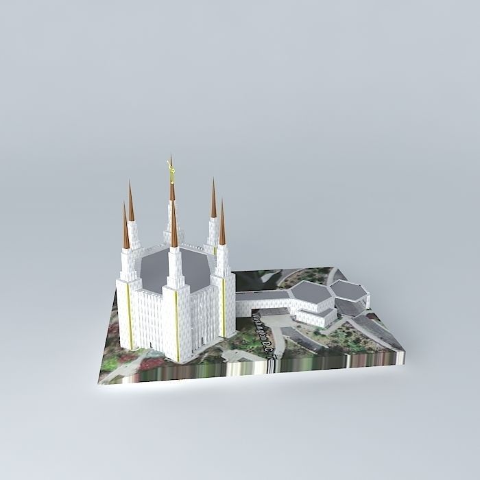 LDS. Temple Washington D.C. Templo Mormon, 16 th. Operating T... Free 3D model_2