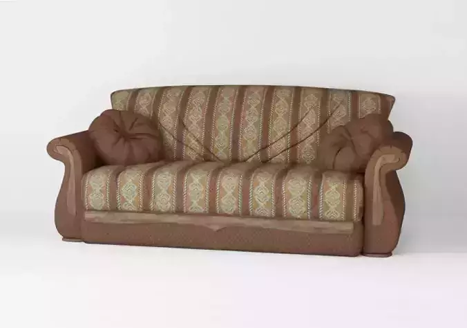 Armchair sofa Low-poly 3D model Low-poly 3D model