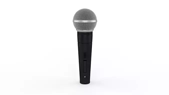 Black condenser microphone Free 3D model