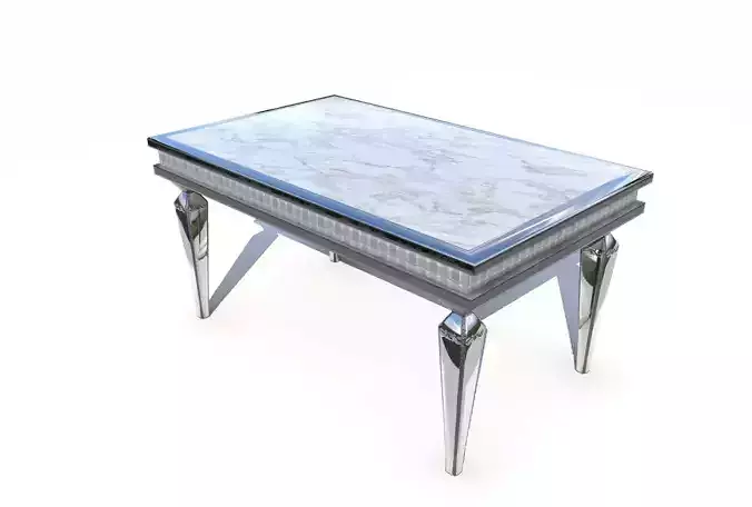 Dining chrome marble Table 14 PBR