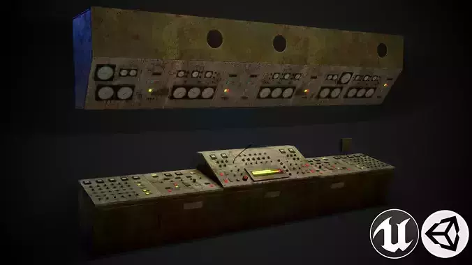 Control Board Low-poly 3D model