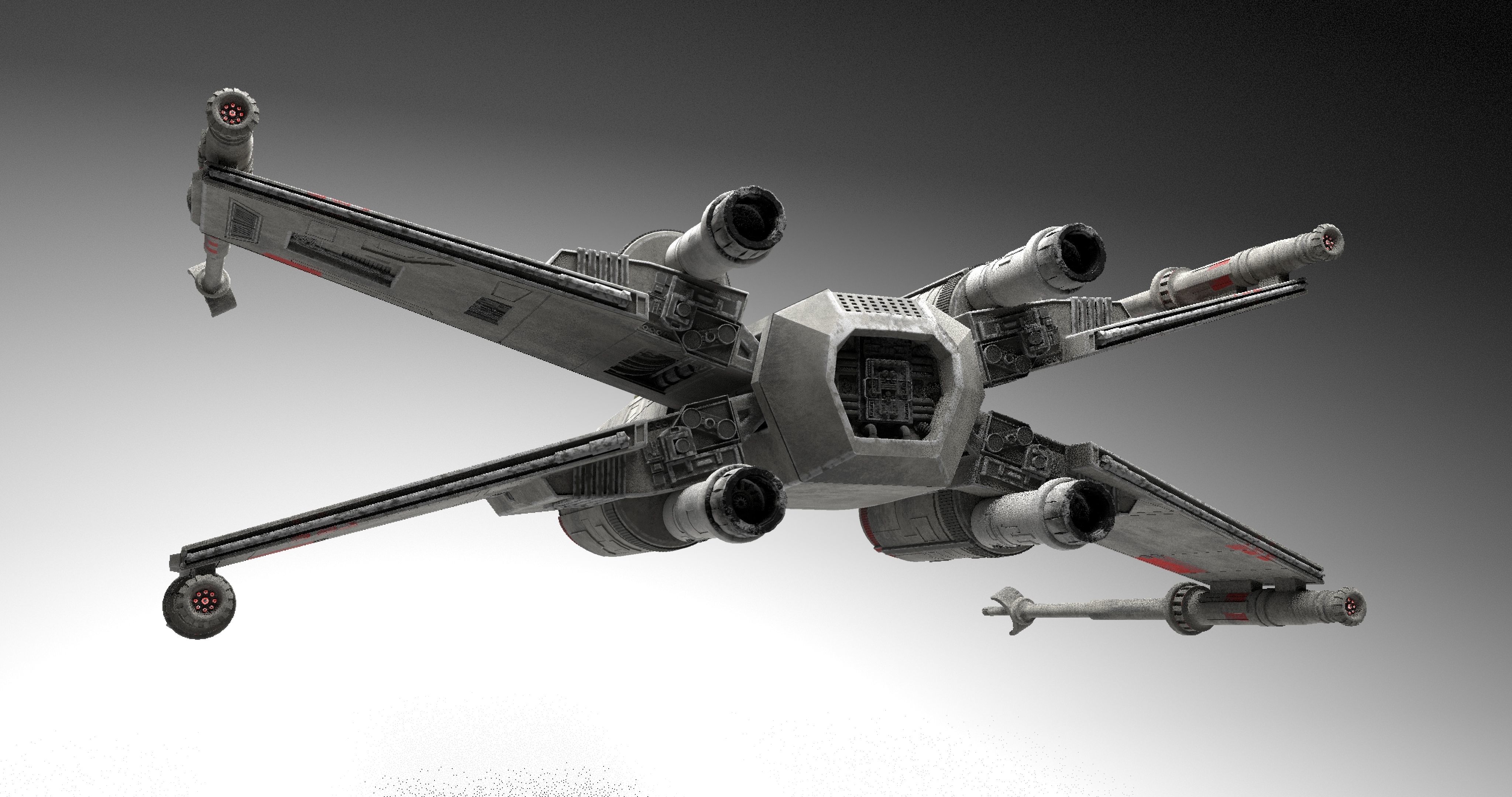 star wars t-65 Free 3D model_1