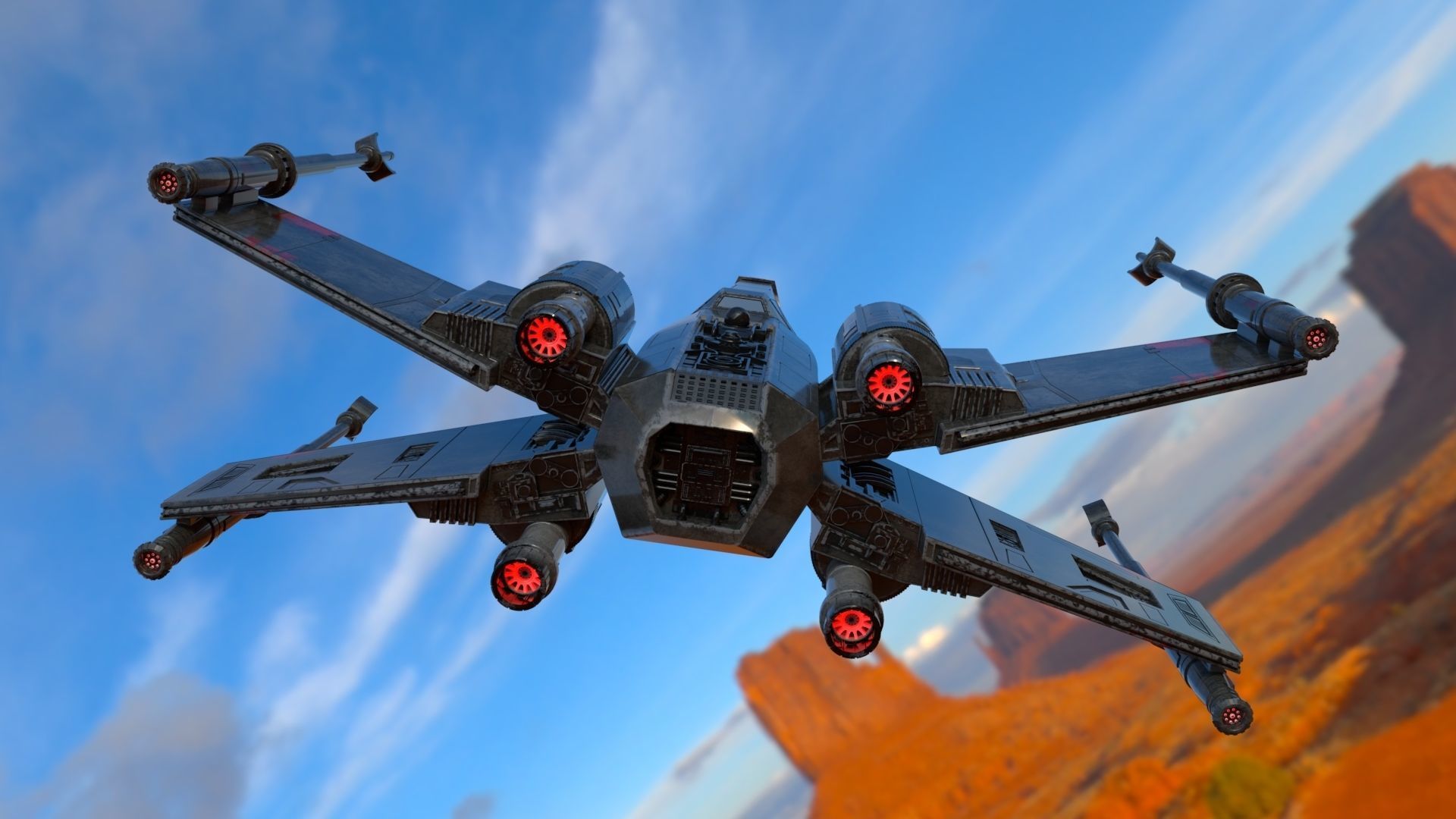 star wars t-65 Free 3D model_4