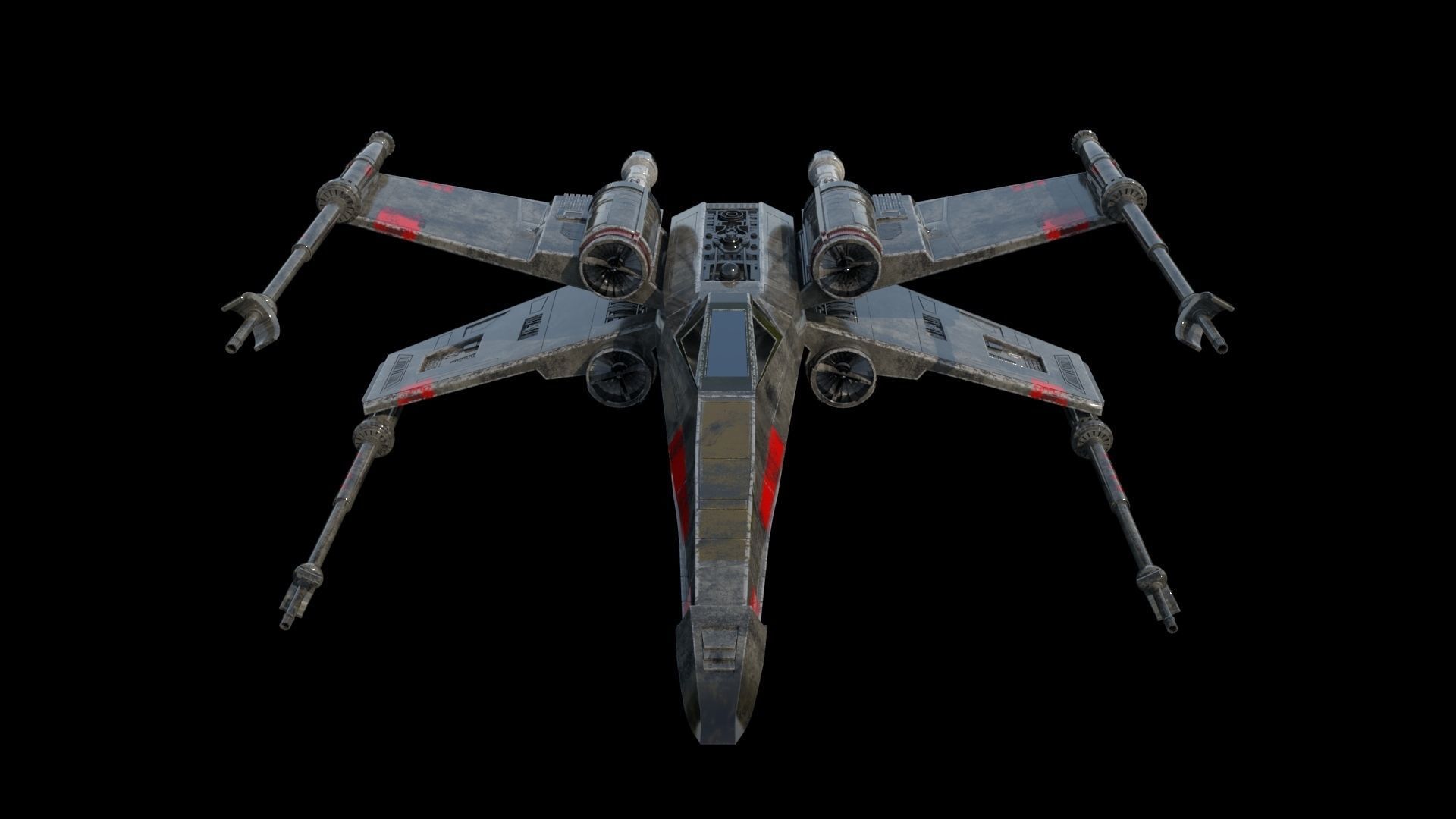 star wars t-65 Free 3D model_2