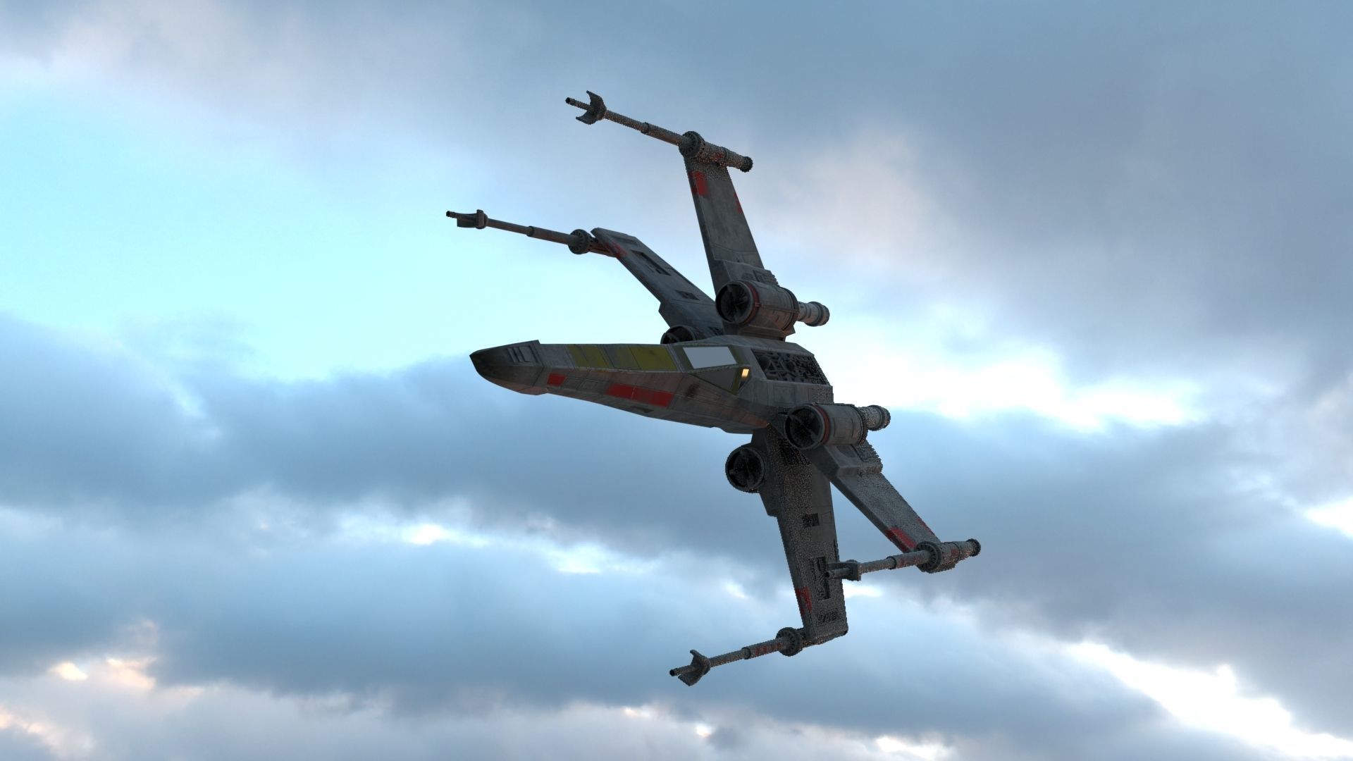 star wars t-65 Free 3D model_6