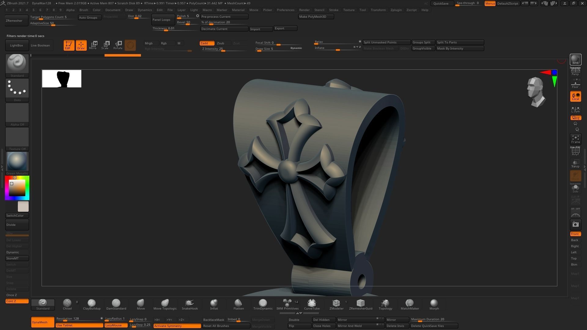 Jesus Head pendant 4 3D print model 3D print model_10