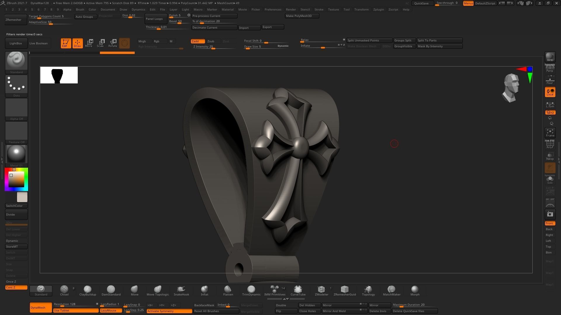 Jesus Head pendant 4 3D print model 3D print model_9