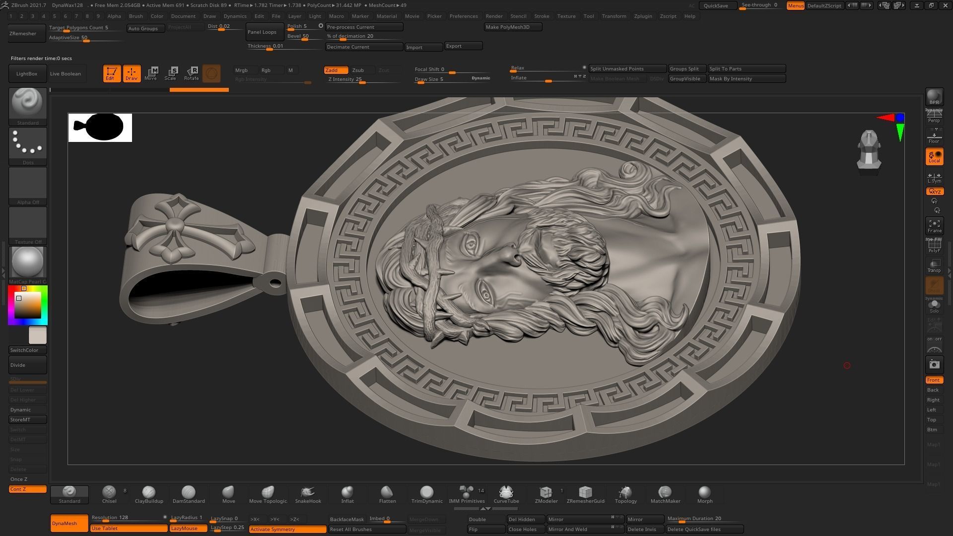 Jesus Head pendant 4 3D print model 3D print model_3