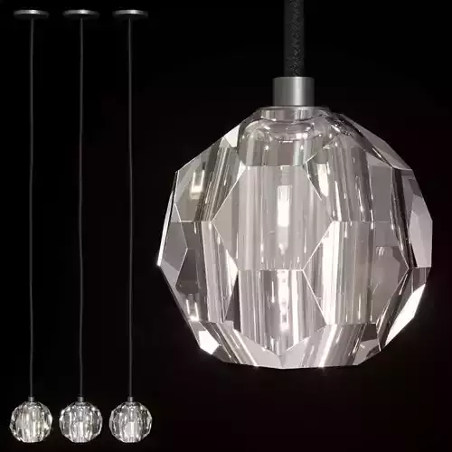 Restoration Hardware BOULE DE CRISTAL CORD PENDANT black