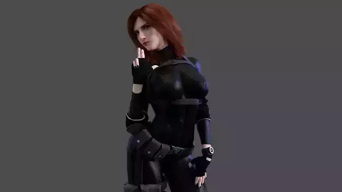 Female Caucasian Spy - Tactical Agent 3D model
